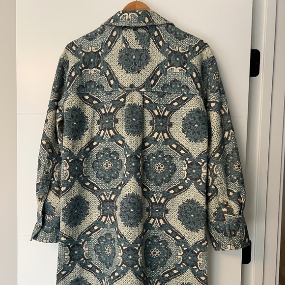 we the free brick lane jacquard maxi shirt jacket - Picture 2 of 10